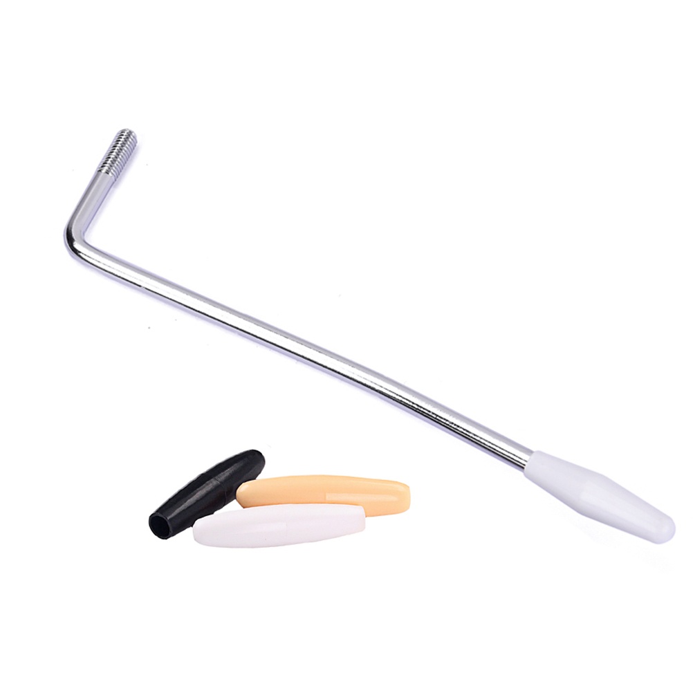 6mm Thread Guitar Tremolo Arm Whammy Bar Arm with 3 Tips for Electric Guitar (Silver)