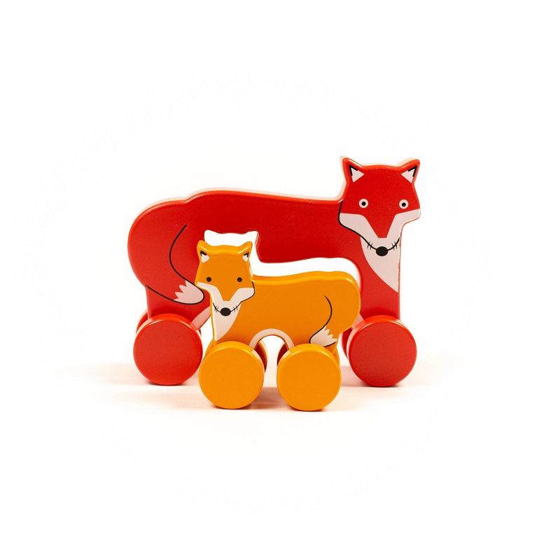 Big and Little Fox Push Toy