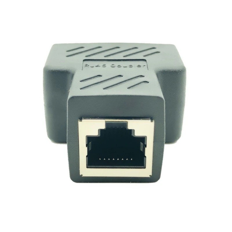 RJ45 Splitter 1 to 2 Ways Network Ethernet Head Lan Cable Female Joiner Coupler RJ45 Extender Plug Network Connector Adapter NEW