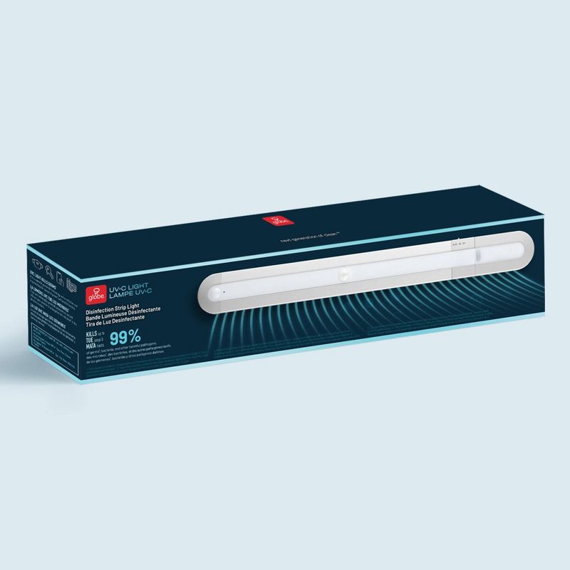 UVC Light Disinfecting Rechargeable Strip Light Micro USB Cable Included - White