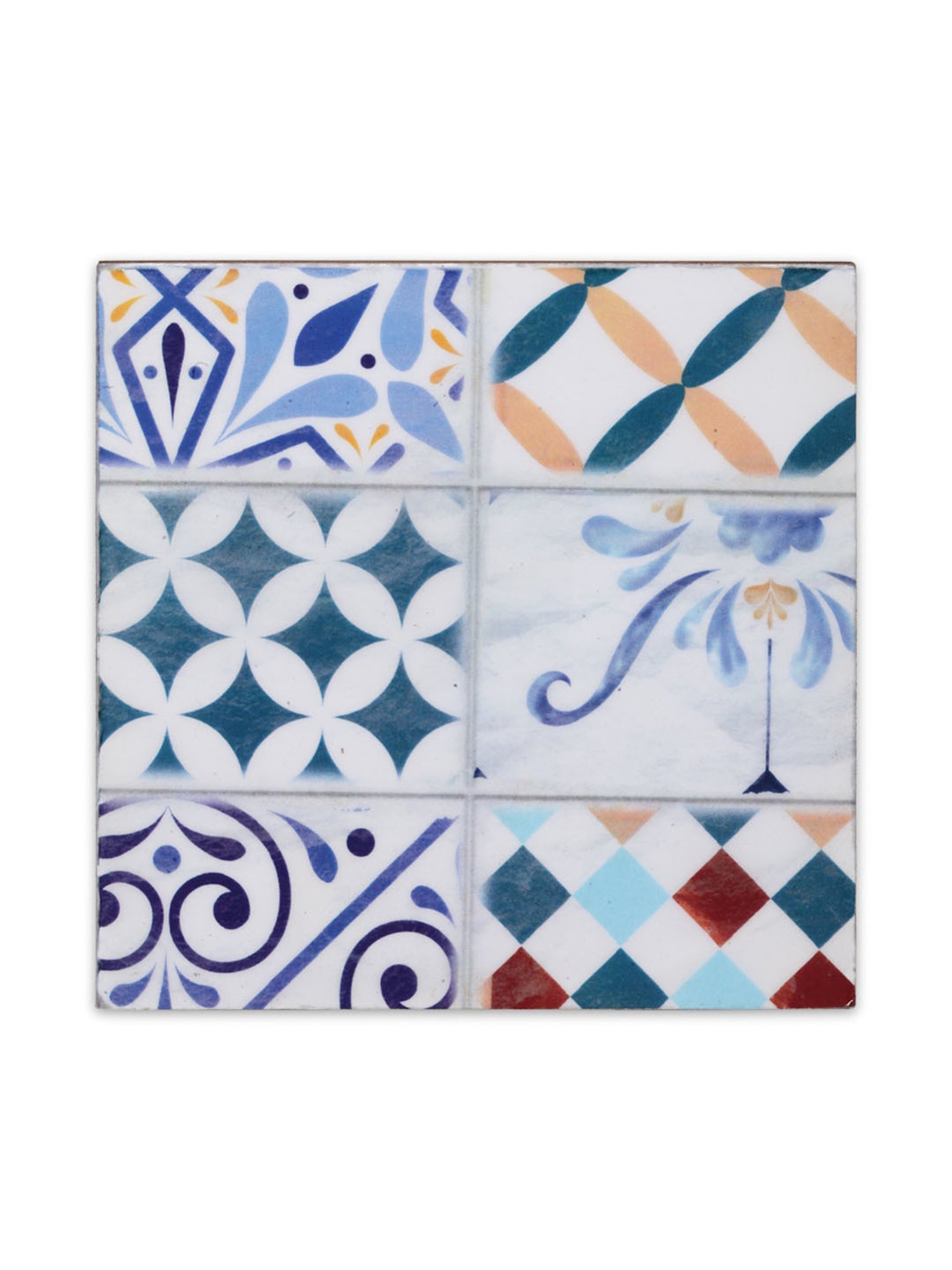 Crayton Hexagon Beige Geometric MDF Coaster - Set of 4