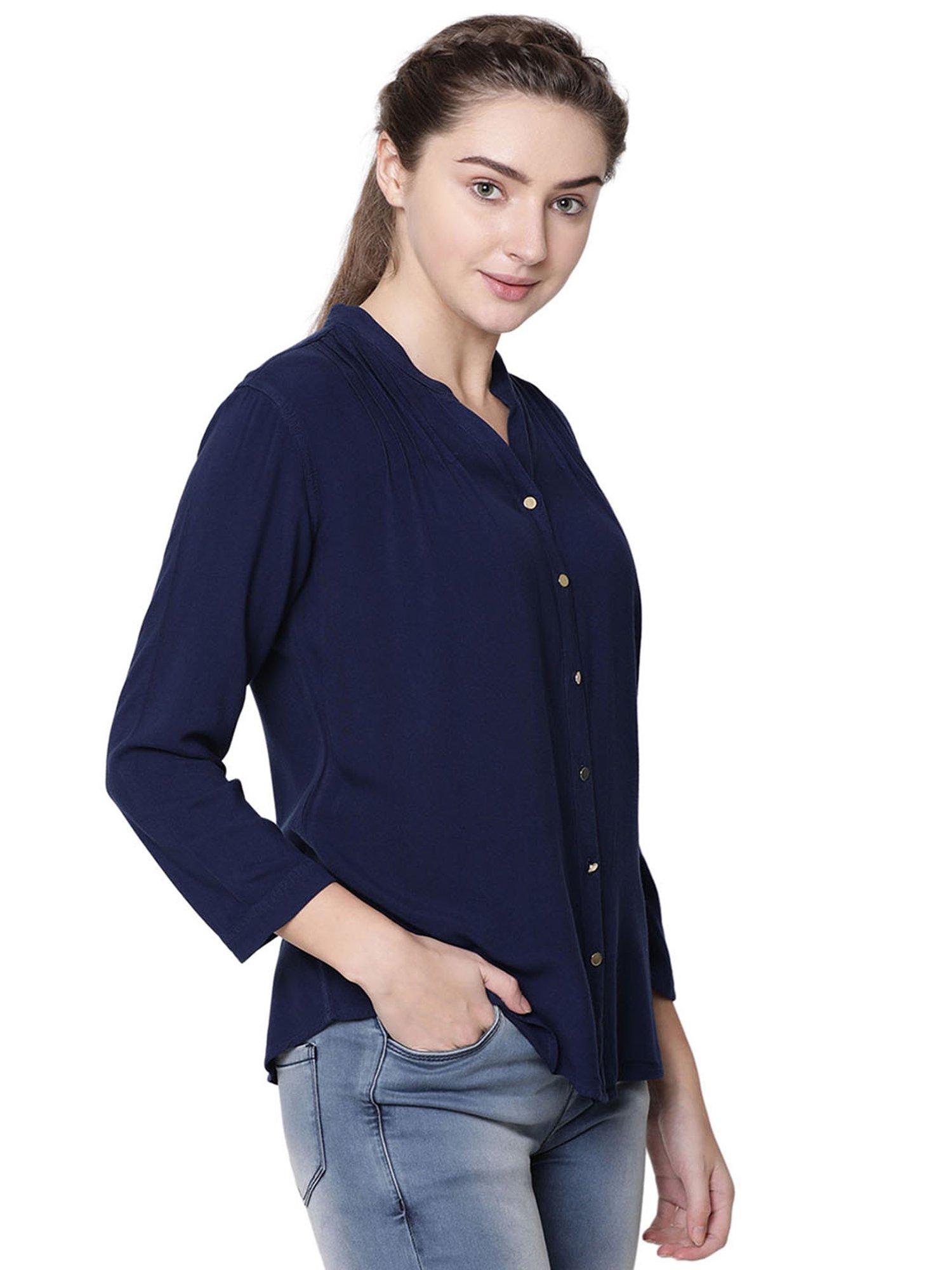 Identiti Blue Regular Fit Shirt