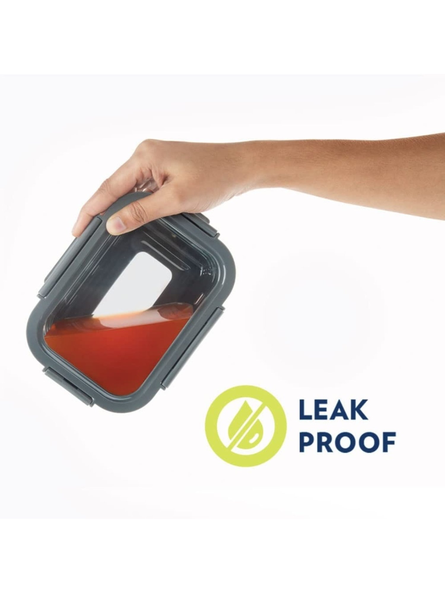 Borosil Transparent Glass Containers (1040 ml)