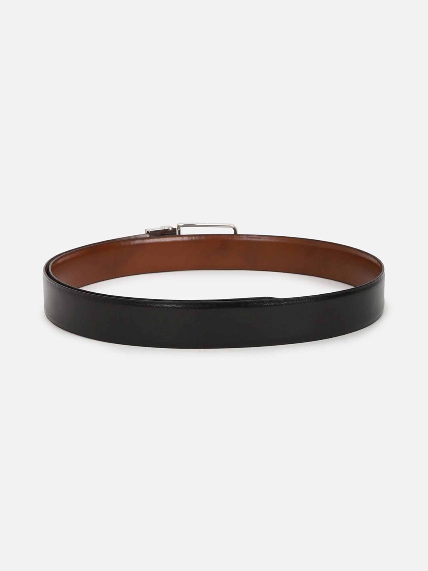 Louis Philippe Brown Leather Solid Reversible Belt