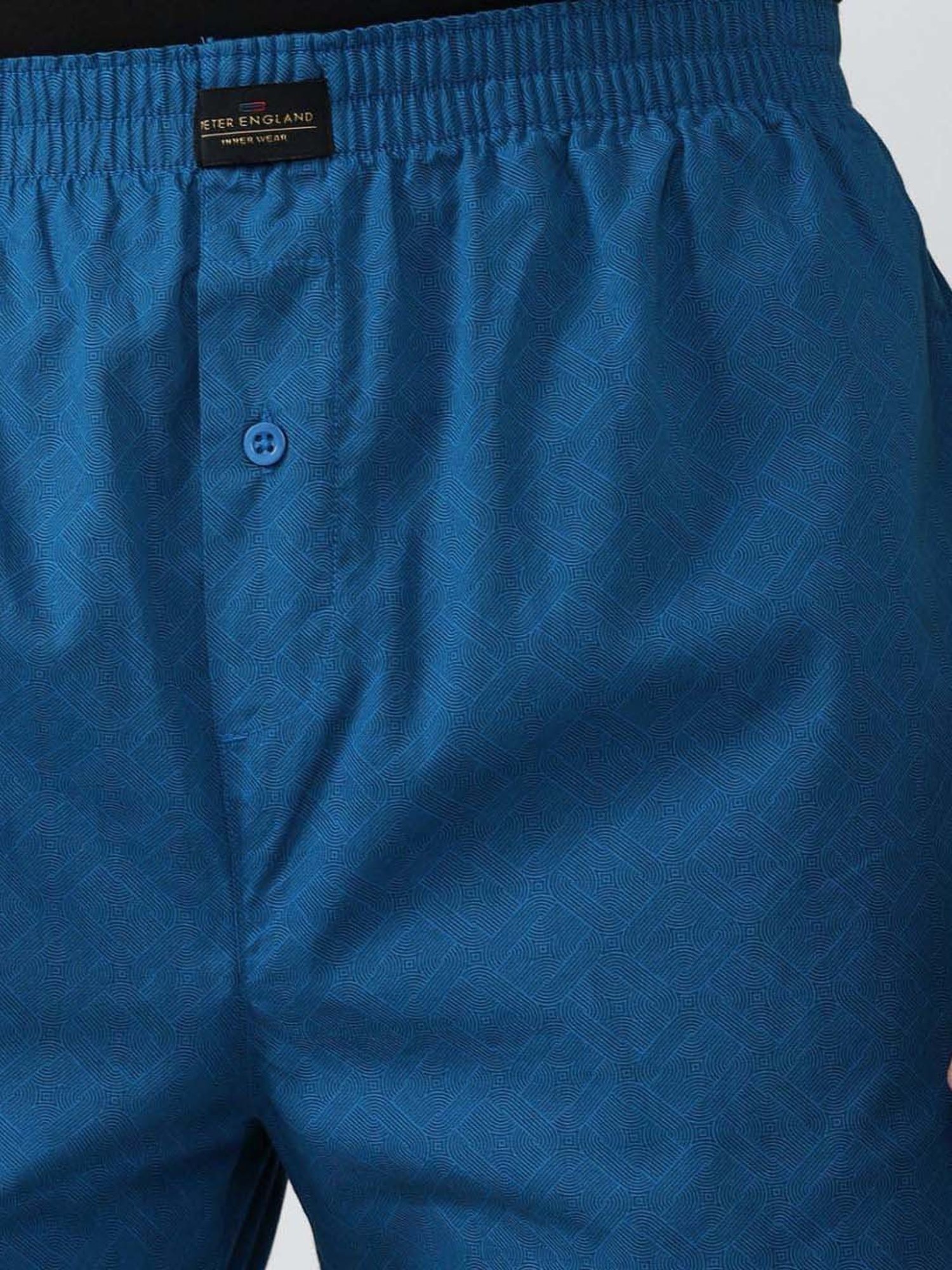 Peter England Blue Cotton Regular Fit Boxers