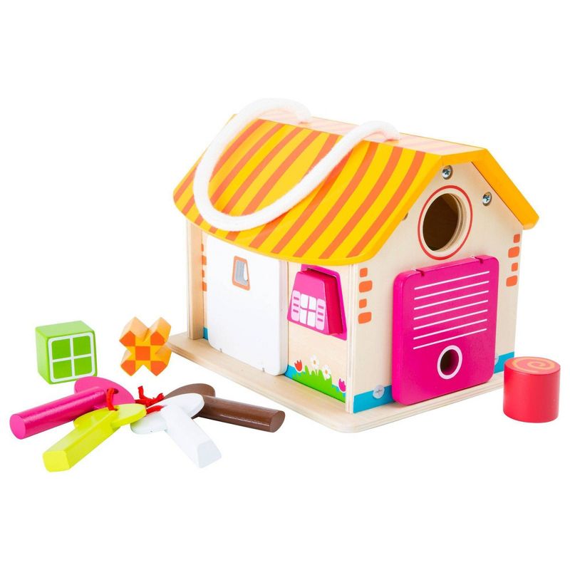 Small Foot Wooden Toys Wood Shed With Keys Motor Skills Playset