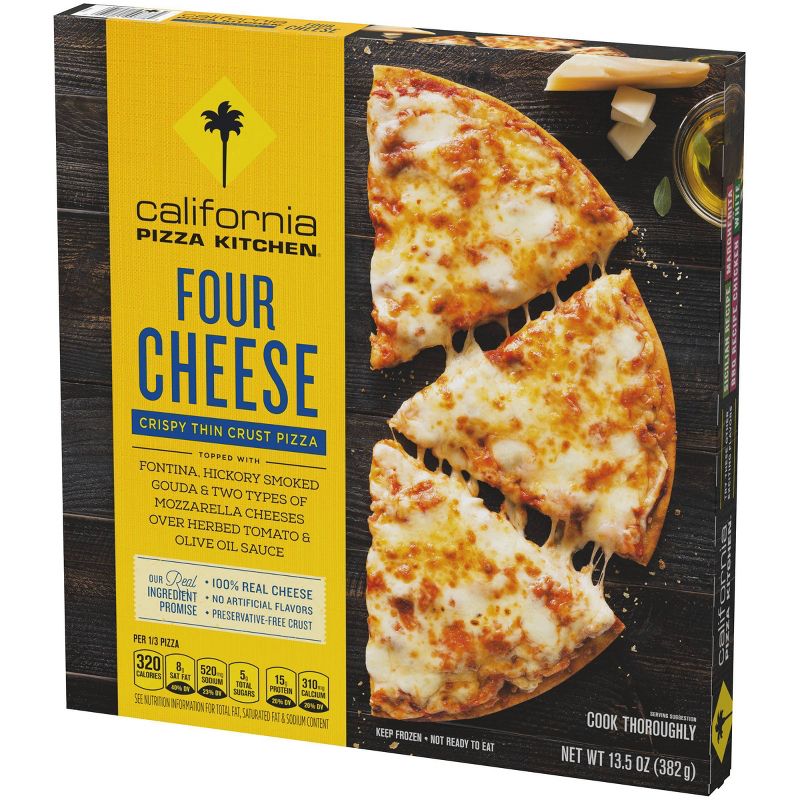 California Pizza Kitchen Crispy Thin Crust Four Cheese Frozen Pizza - 13.5oz