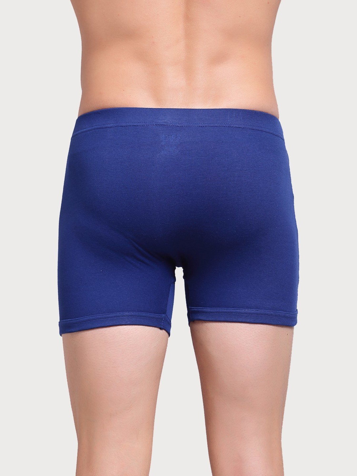 Zoiro Dark Blue & Dark Denim Cotton Regular Fit Trunks - Pack Of 2