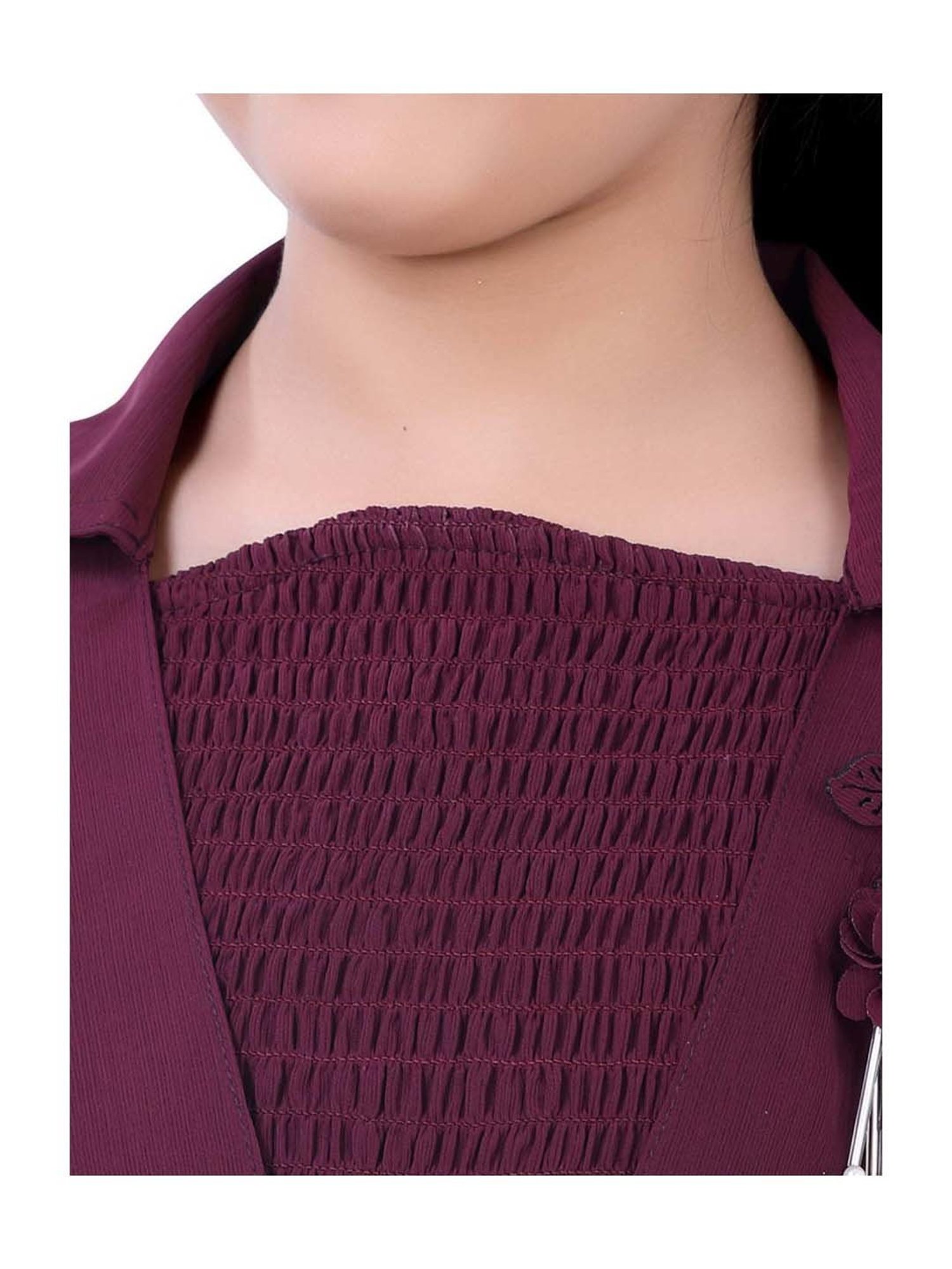 poplins Kids Purple Cotton Regular Fit Jumpsuit