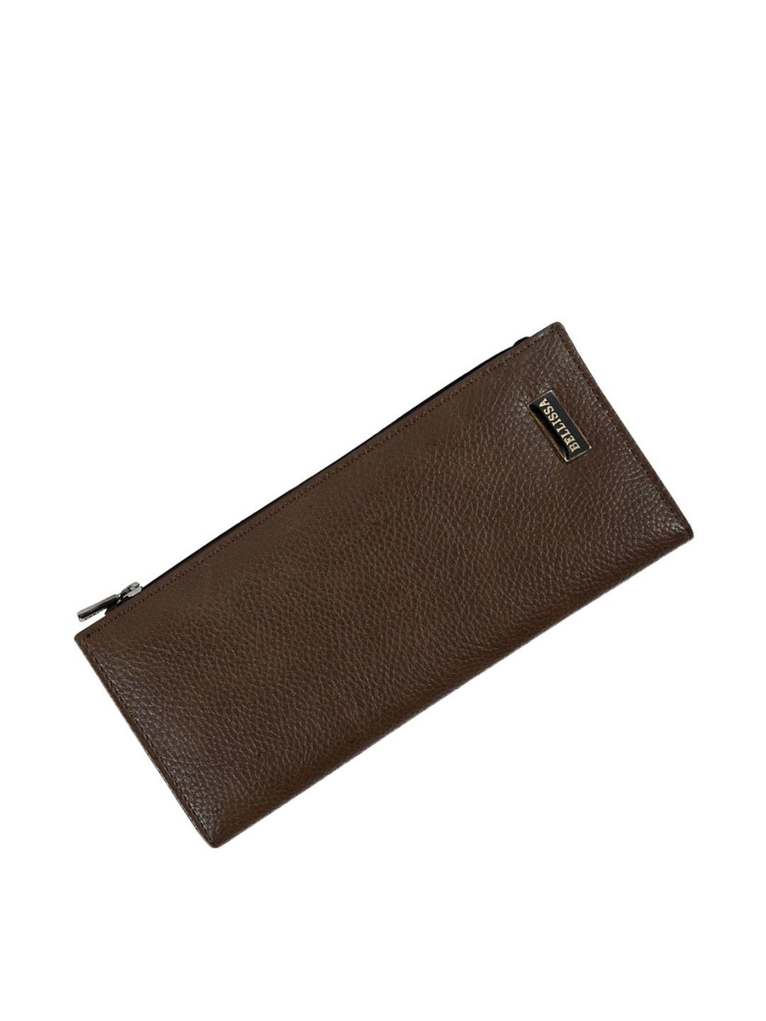 Bellissa Brown Solid Premium Bi-Fold Wallet for Women