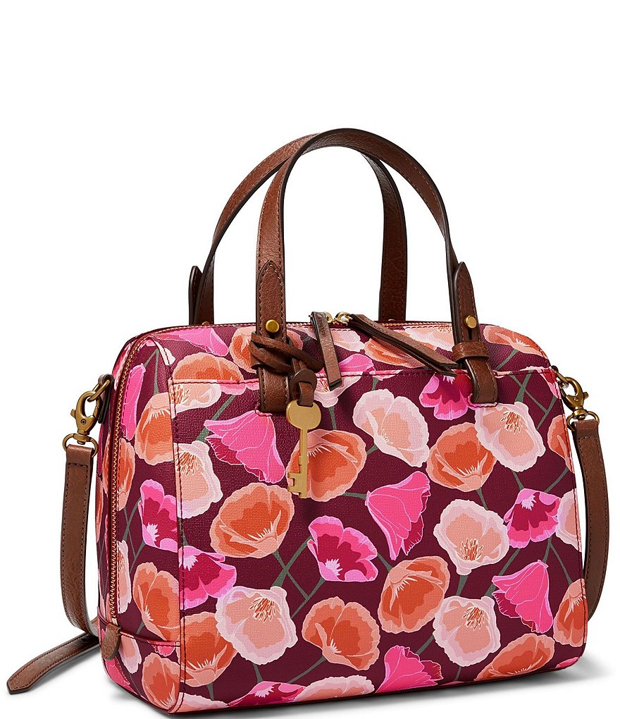 Fossil Rachel Floral Print Satchel Bag