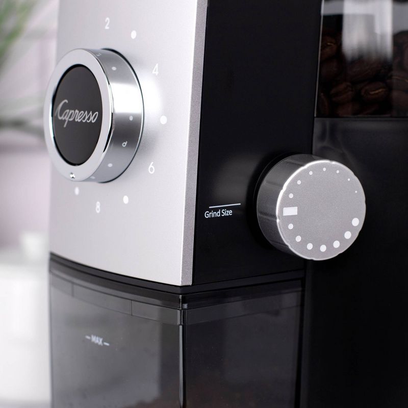 Capresso Coffee Disk Burr Grinder Grind Select – Black/Silver 597.04"
