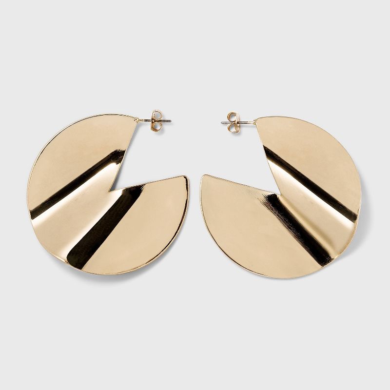 Open Drop Hoop Earrings - Universal Thread™ Gold