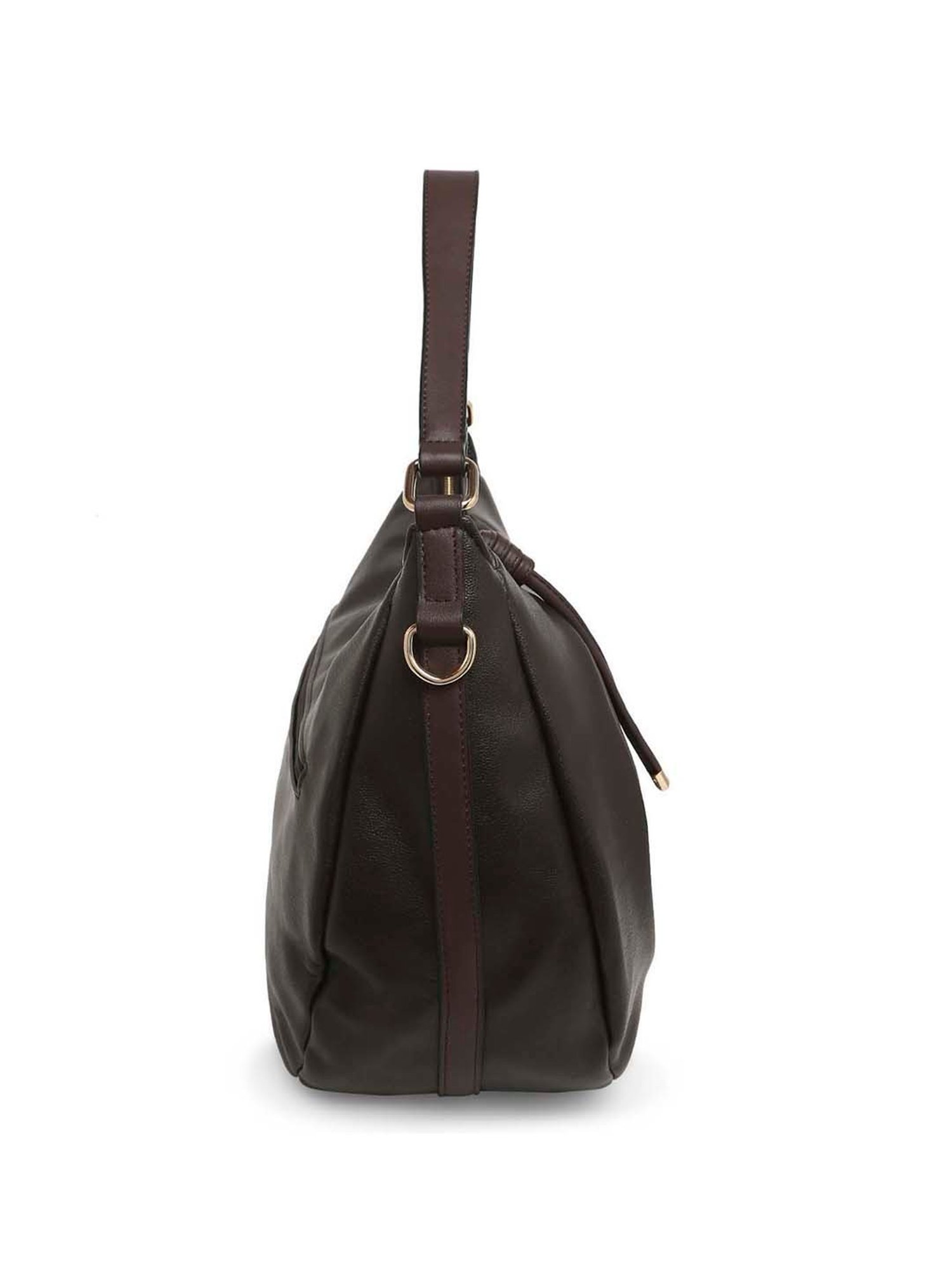 Marina Galanti Brown Solid Medium Hobo Handbag