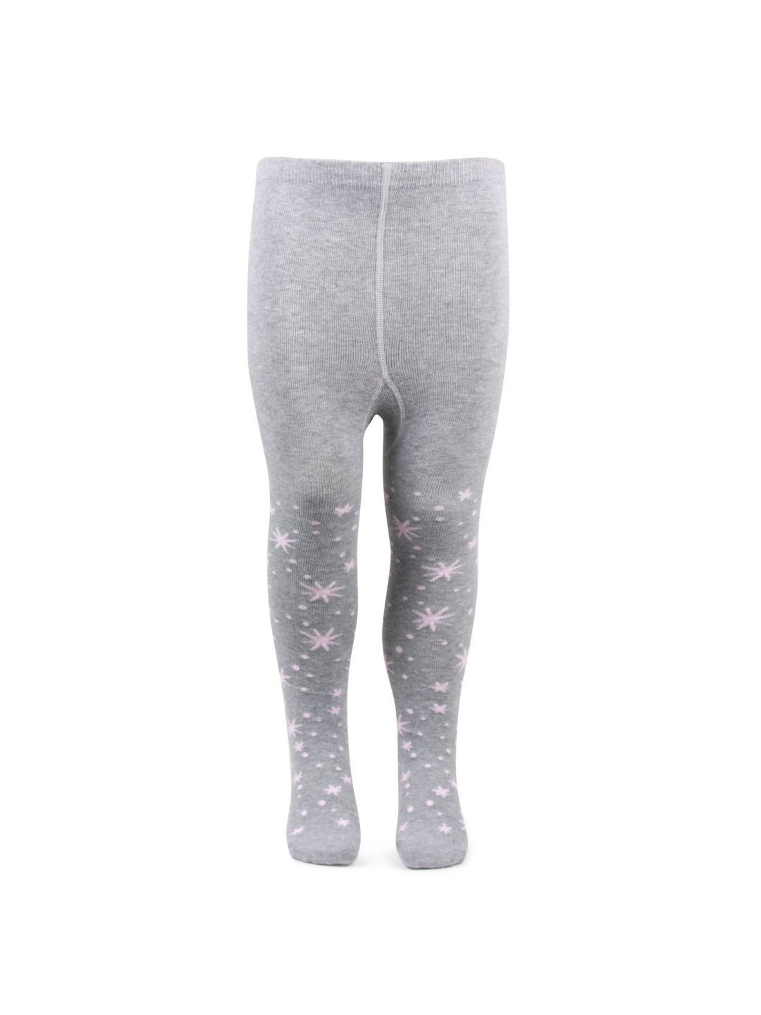 Bonjour Girls Light Grey Printed Tights