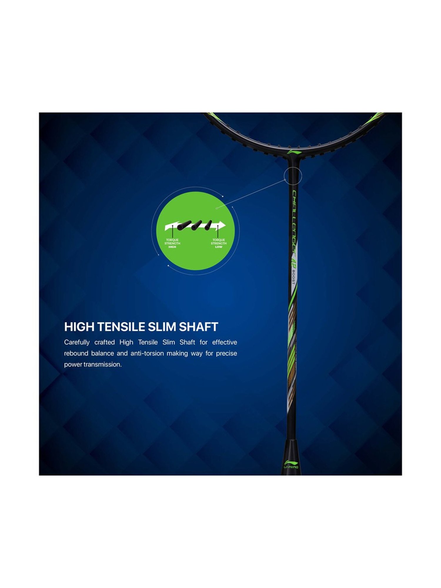 Li-Ning Challenger Boost Badminton Racket (Blue) Size - Medium