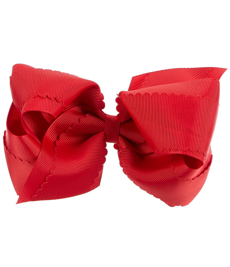 Copper Key Patterned Sparkle and Grosgrain Overlay King Bow