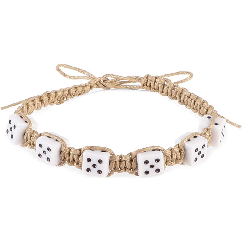 Zodaca 12-Pack Adjustable Cord Bracelet Dice Beads Jewelry Accessories, Party Favors for Kids