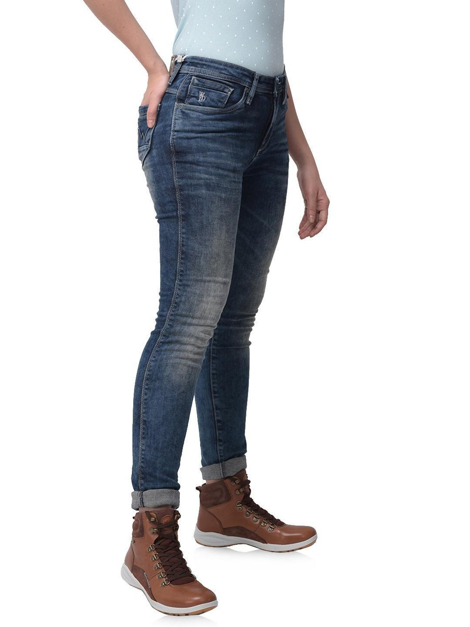 Woodland Dark Blue Skinny Fit Jeans