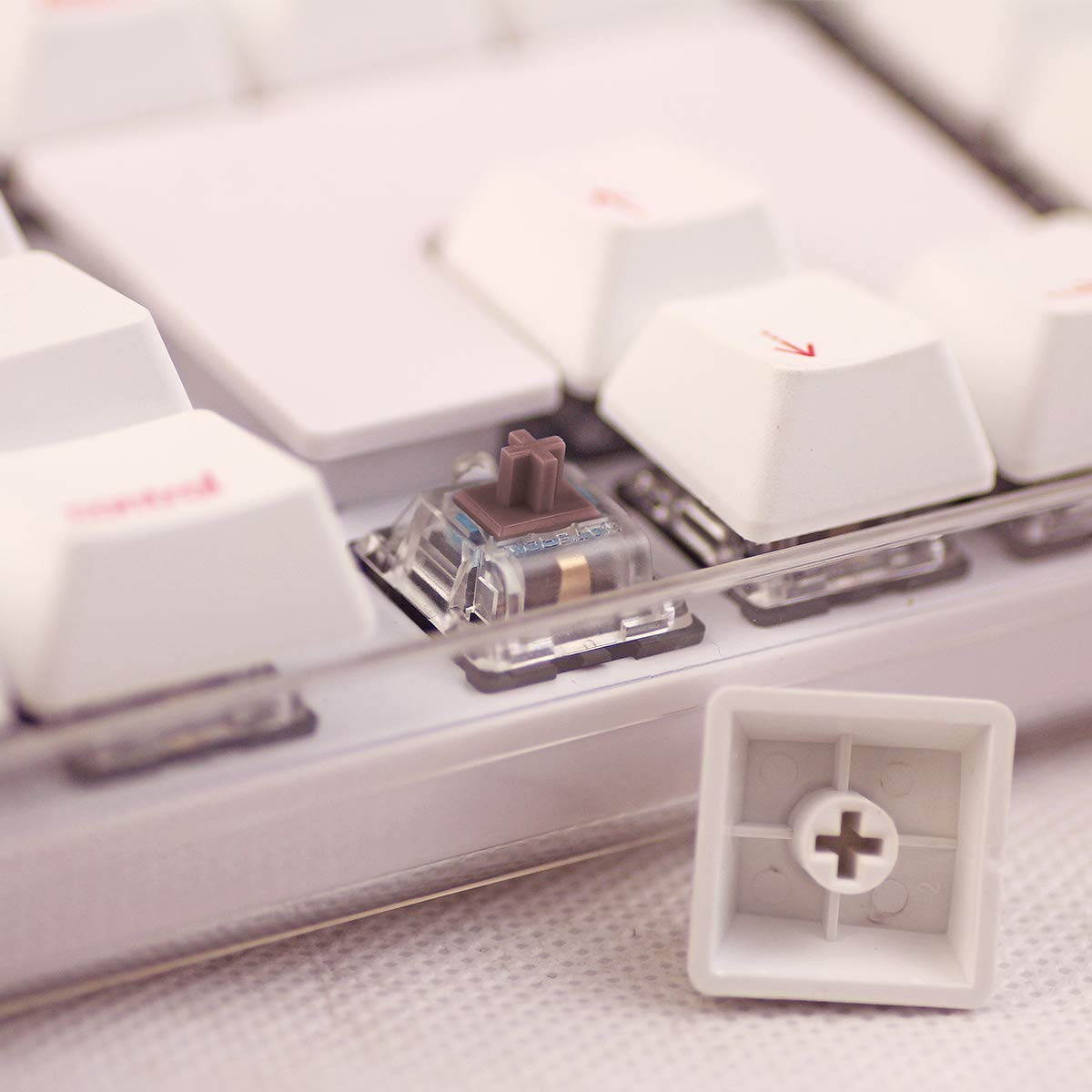 Qisan Magicforce N-key Rollover  Mechanical Keyboard Gaming Keyboard Cherry MX Brown  100% Full Size 108 Keys with White Backlight Case,PBT Keycaps