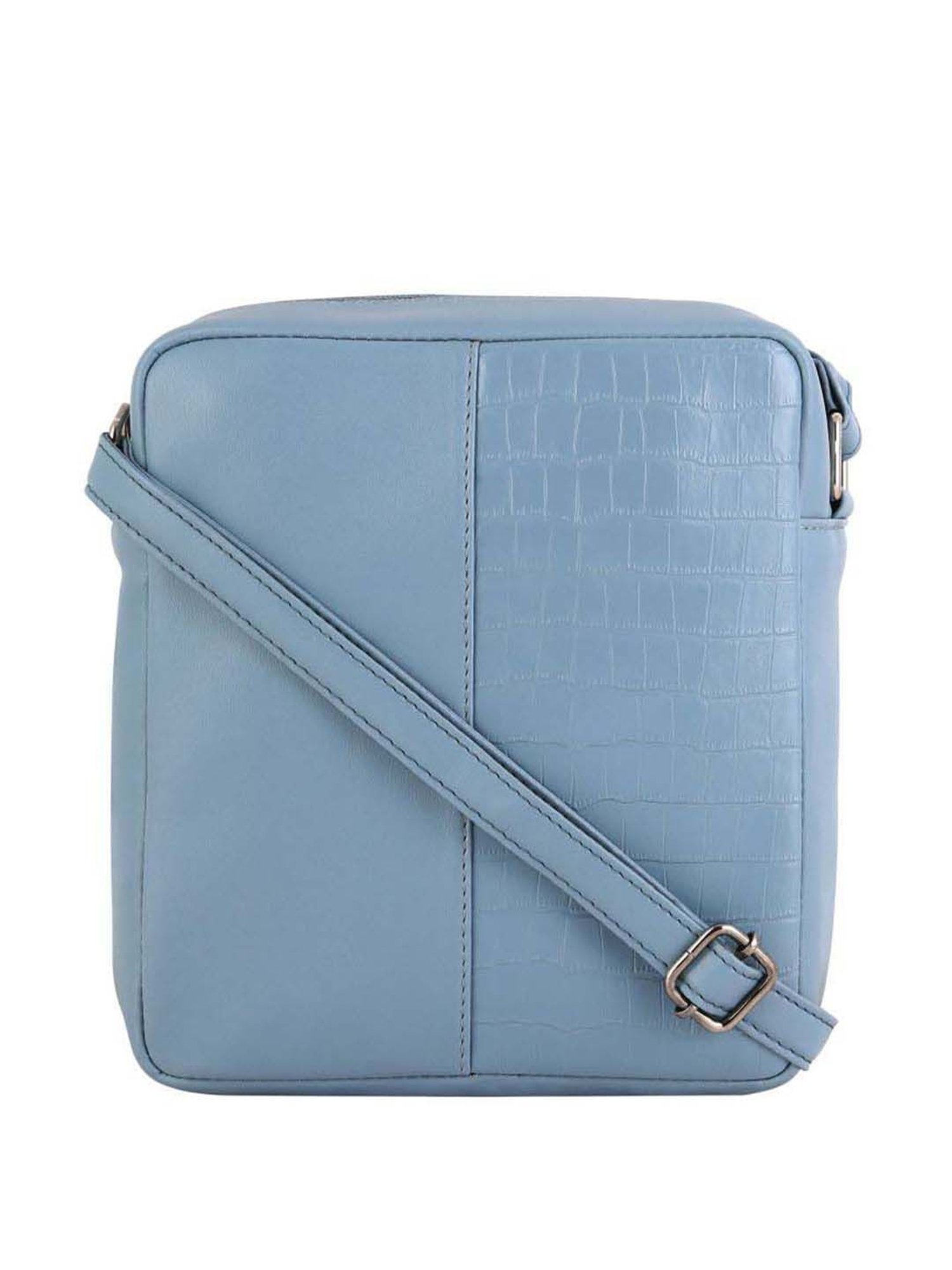 Toteteca Blue Textured Medium Sling Handbag