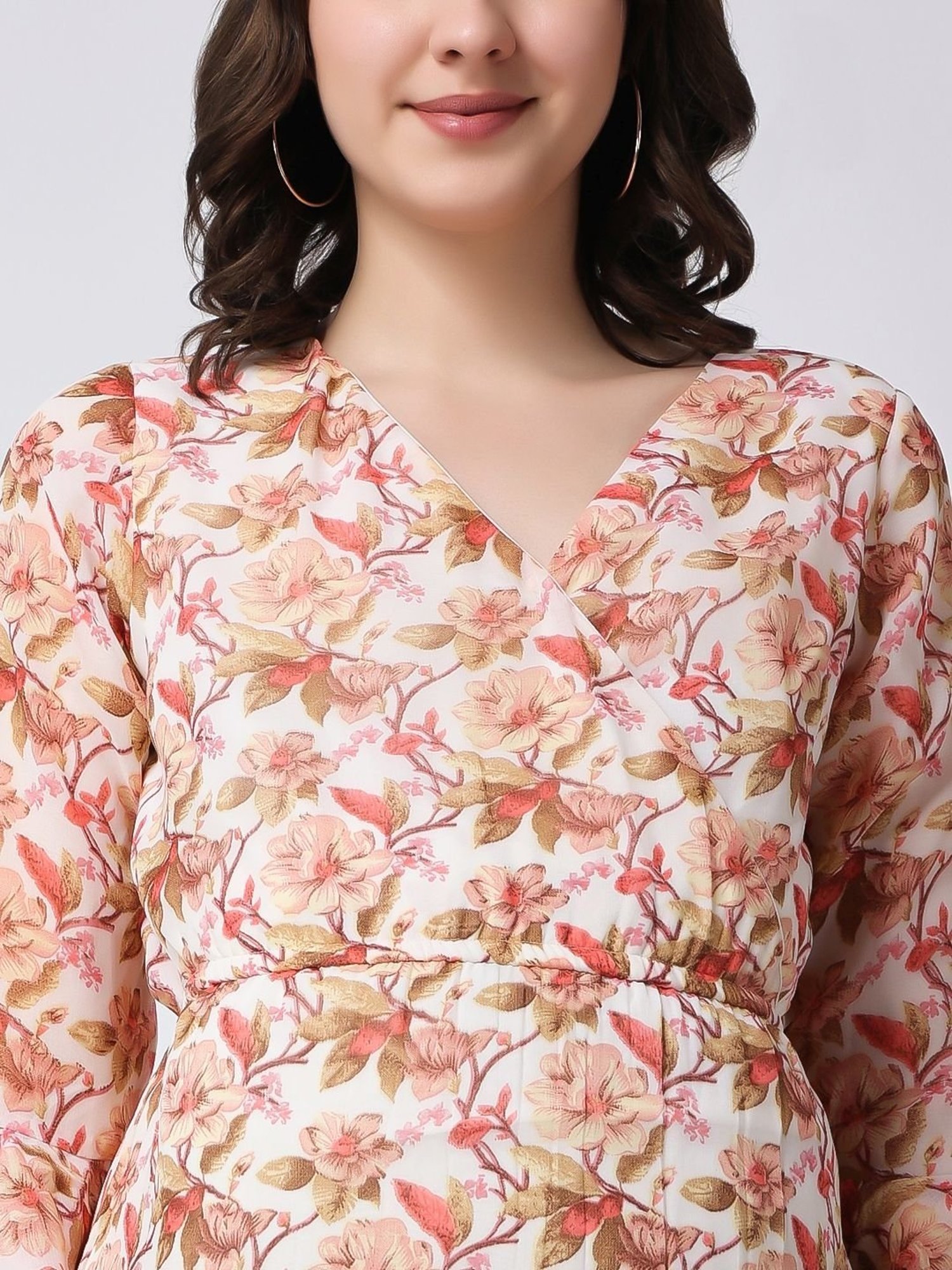 Moms Maternity Off-White Printed Dress