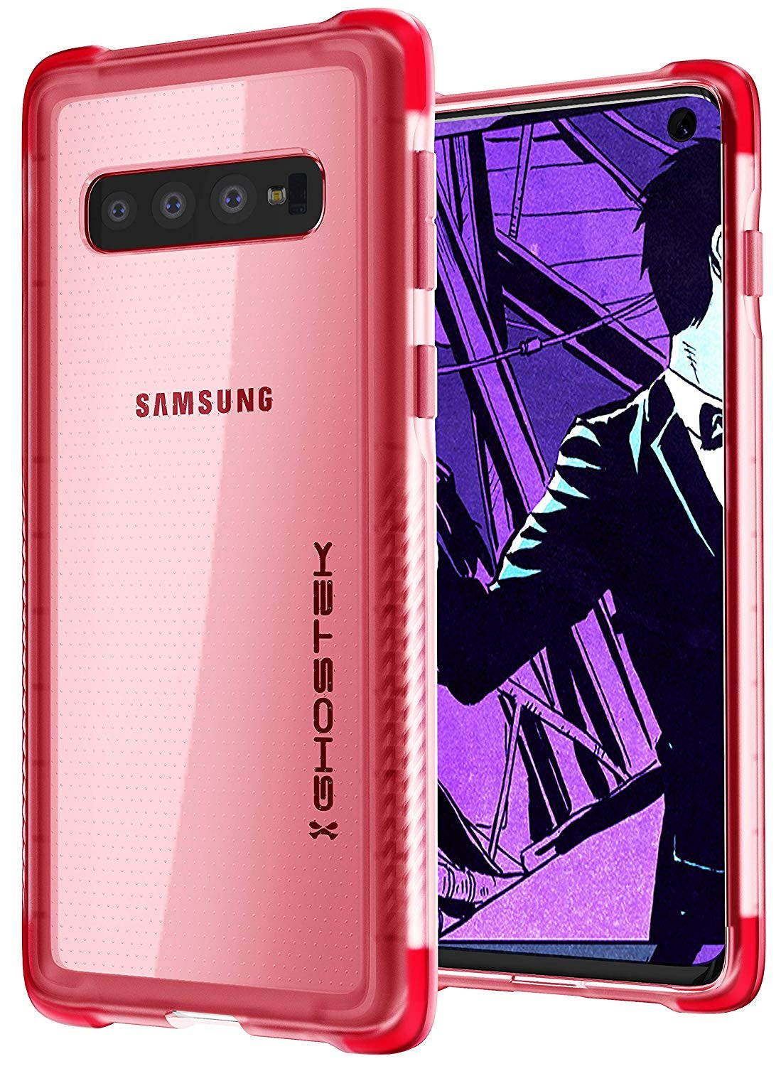 Ghostek Covert Clear Galaxy S10 Case with Super Slim Thin Design and Anti-Slip Grip Tough Shockproof Heavy Duty Protection and Wireless Charging Compatible for 2019 Galaxy S10 (6.1 Inch) - (Clear)