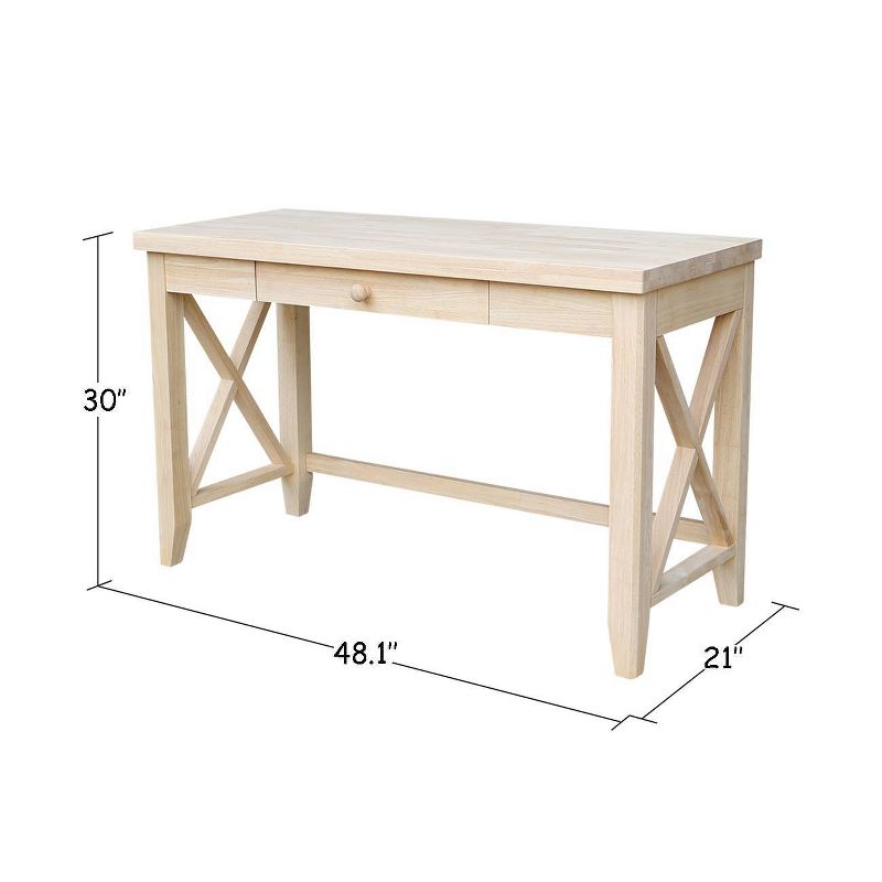 2pc Set Hampton Solid Desk and Chair Unfinished Wood - International Concepts