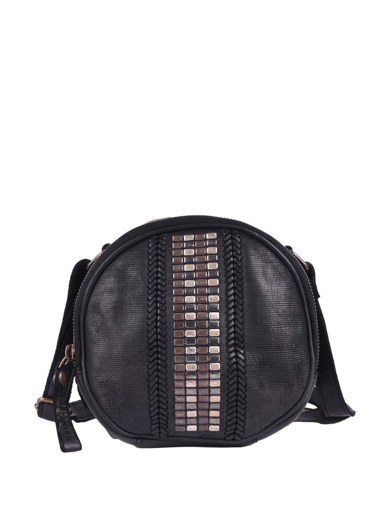 KOMPANERO Estelle Cognac Embellished Medium Sling Handbag