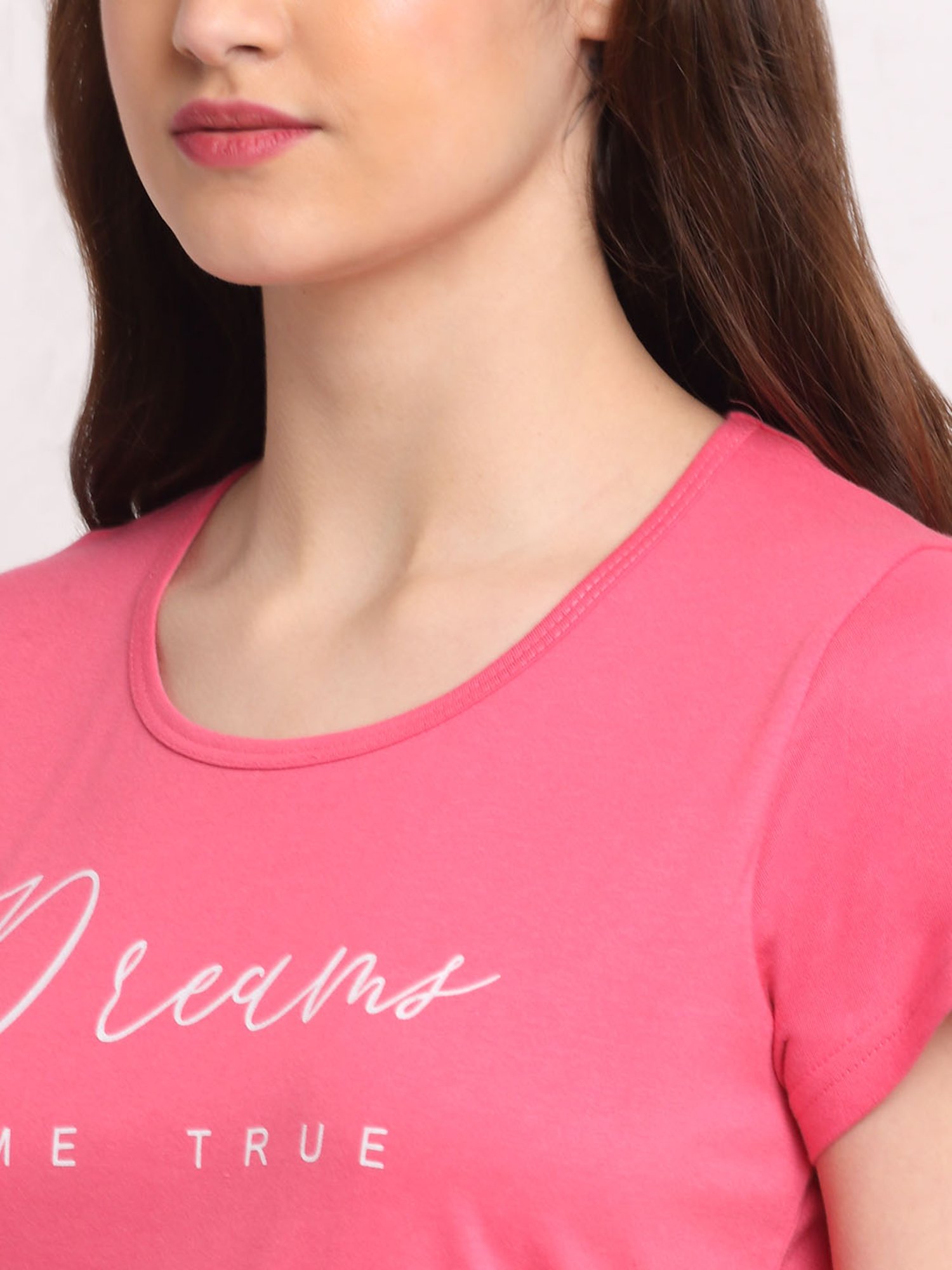 Kanvin Pink Graphic Print Top with Pyajmas