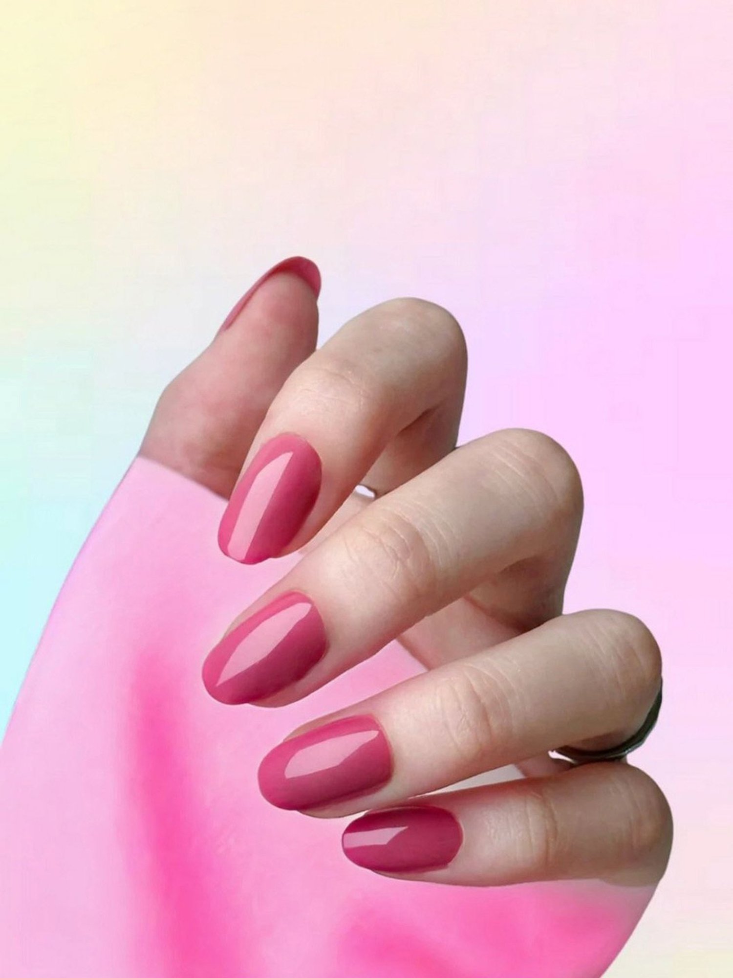 Polish Me Pretty Gel Polish Press-On Nails Pink Lemonade - Set of 24