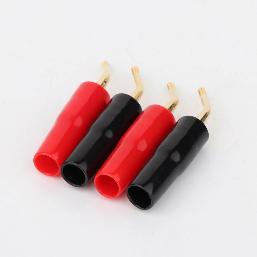 4pieces Gold plated  Balance Audio Plug HIFI Connector Screw Pin Angel Wire Screws Lock For Musical HiFi Audio