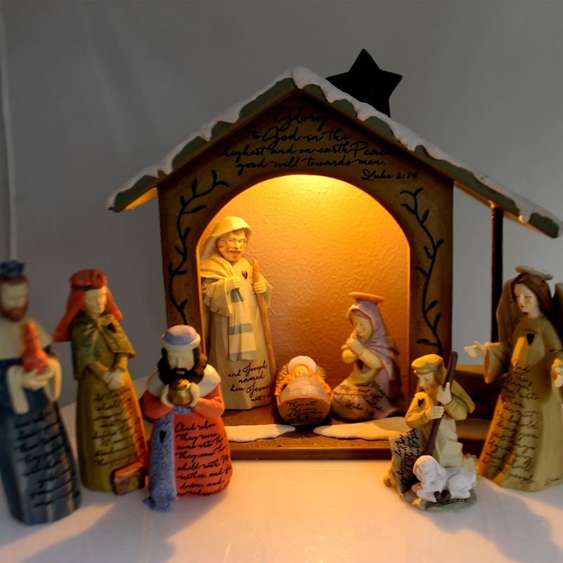 Foundations 11.25" Nativity 9 Piece Set Limited Edition  -  Decorative Figurines