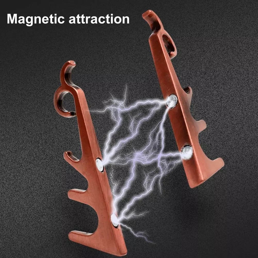 Multifunction Magnetic Phone Holder Bottle Opener Retro Portable Traditional Chinese knotting Shaped Metal Desktop Stand Support Suction Tablet Phone Tripod Desktop Magnet Bracket F-Silver