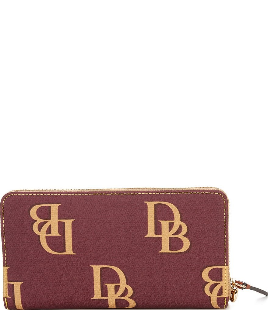 Dooney & Bourke Signature Monogrammed Collection Large Zip Around Wristlet