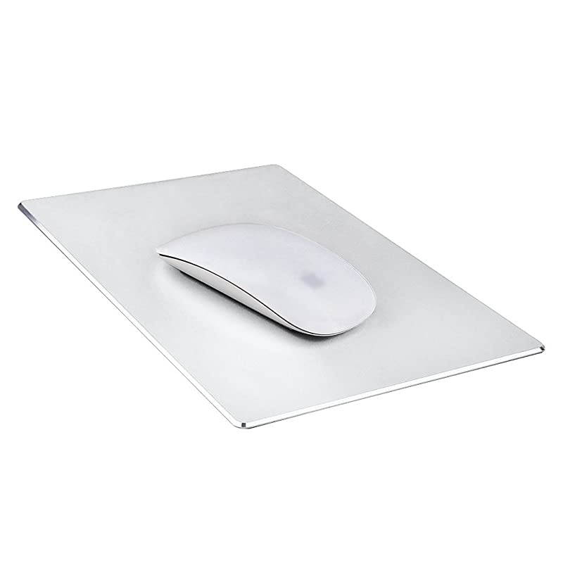 Mouse Pad  918 611 Gaming Aluminum Mouse Pad W NonSlip Rubber Base Micro Sand Blasting Aluminium Surface for Fast and Accurate Control Silver