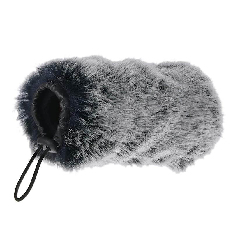 Microphone Furry Windscreen Dead Cat Wind Muff Mic Windshield Fur Foam Cover as Pop Filter Compatible with Rode VideoMic GO Camera Microphone