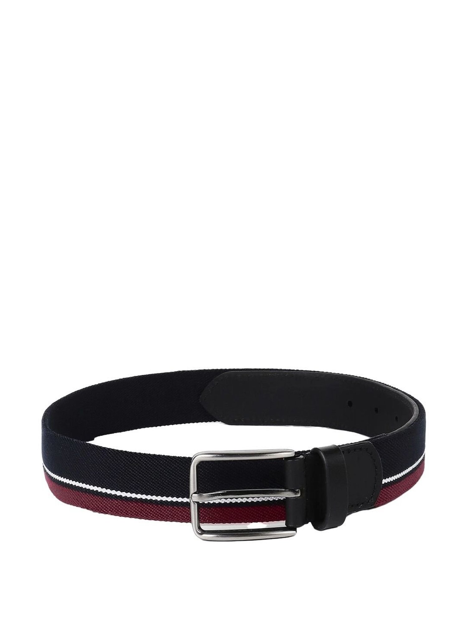 Peter England Black Leather Waist Belt For Men