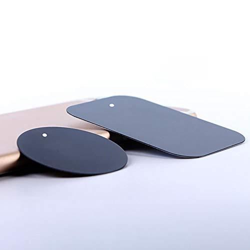 Metal Plate 8 Pack for Magnetic Phone Car Mount Holder Cradle with Adhesive Compatible with Magnetic Mounts 4 Rectangle and 4 Round Black