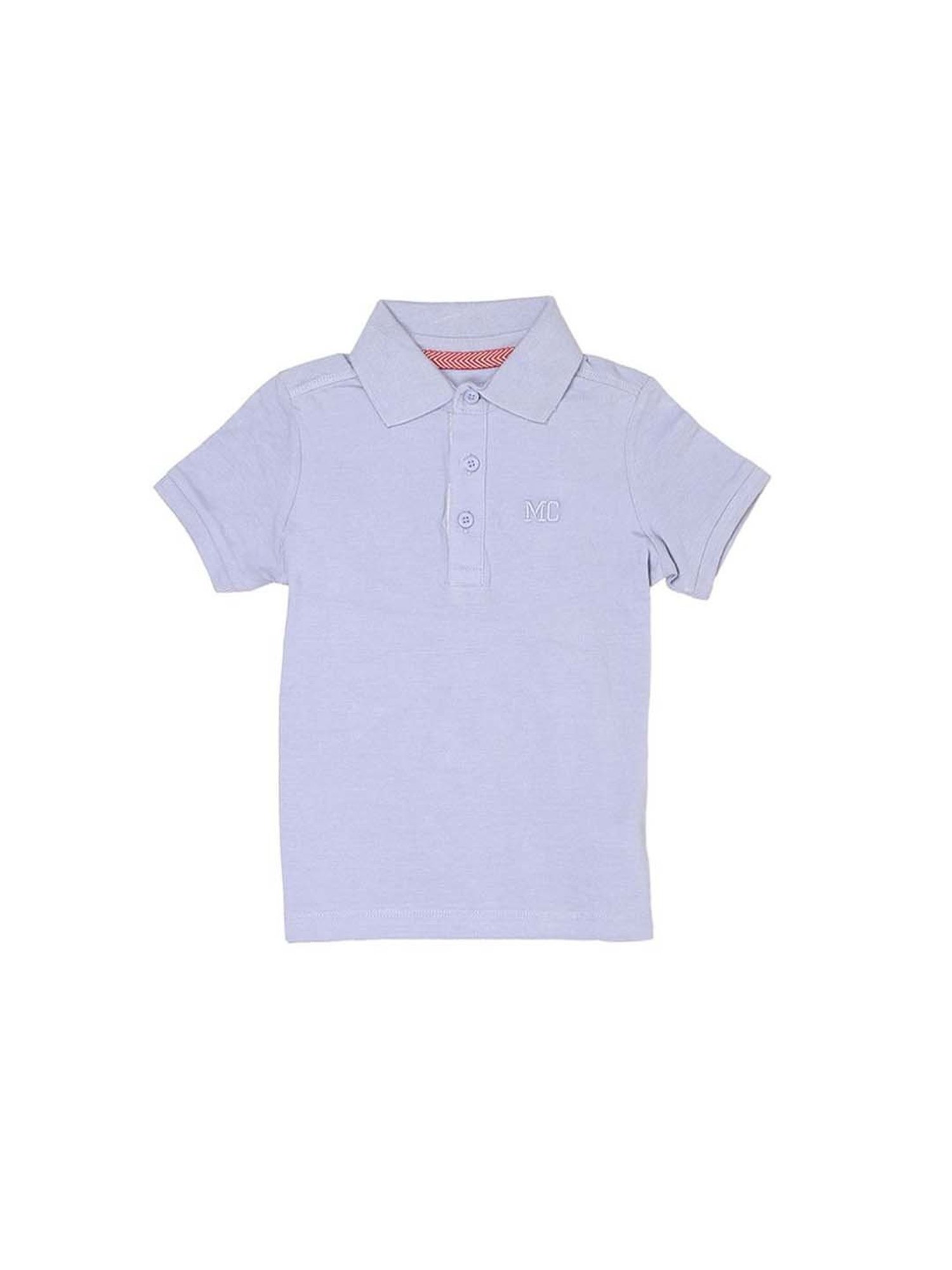Mothercare Kids Blue Cotton Regular Fit Polo T-Shirt