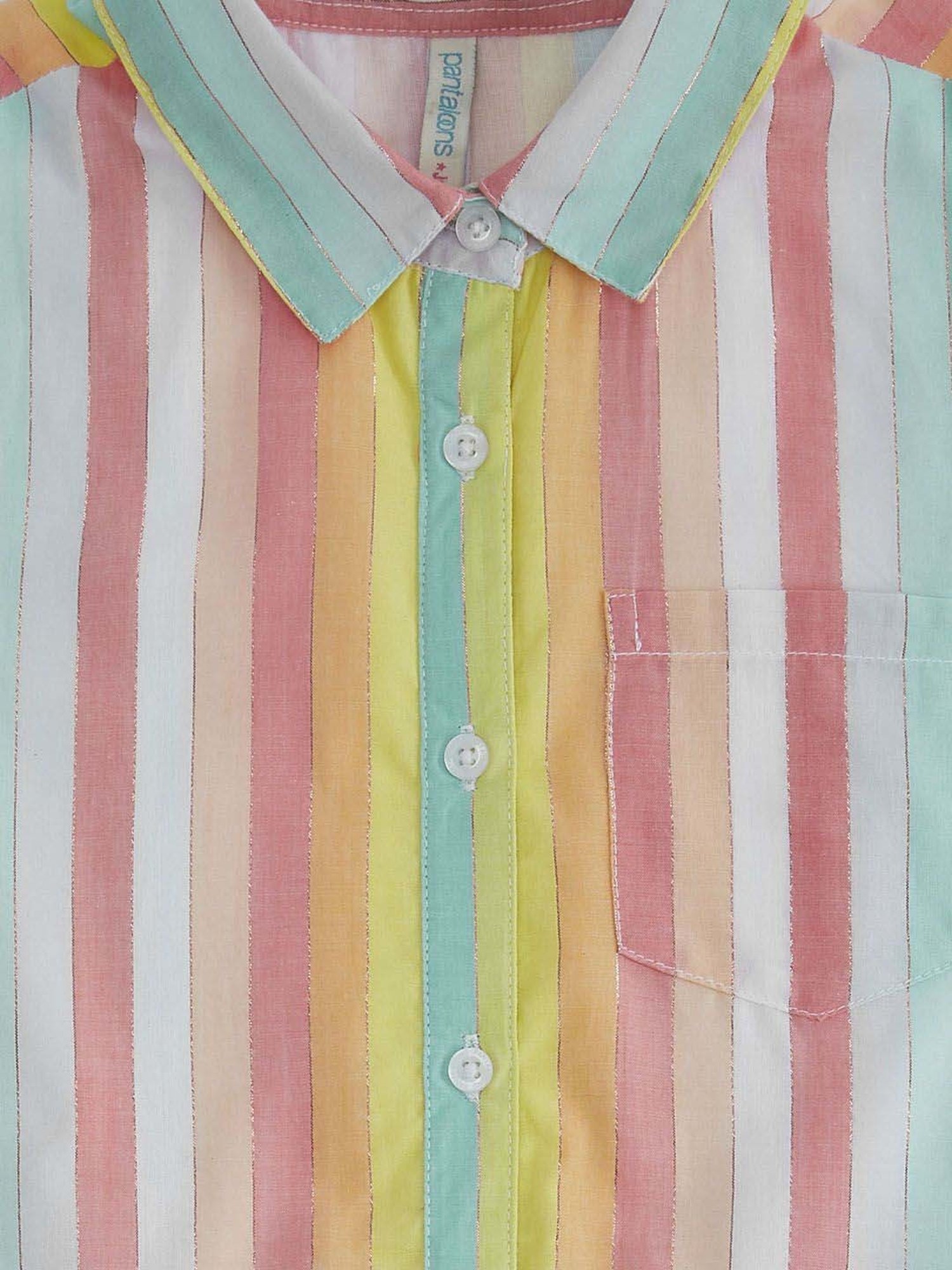 Pantaloons Junior Multicolor Cotton Striped Dress