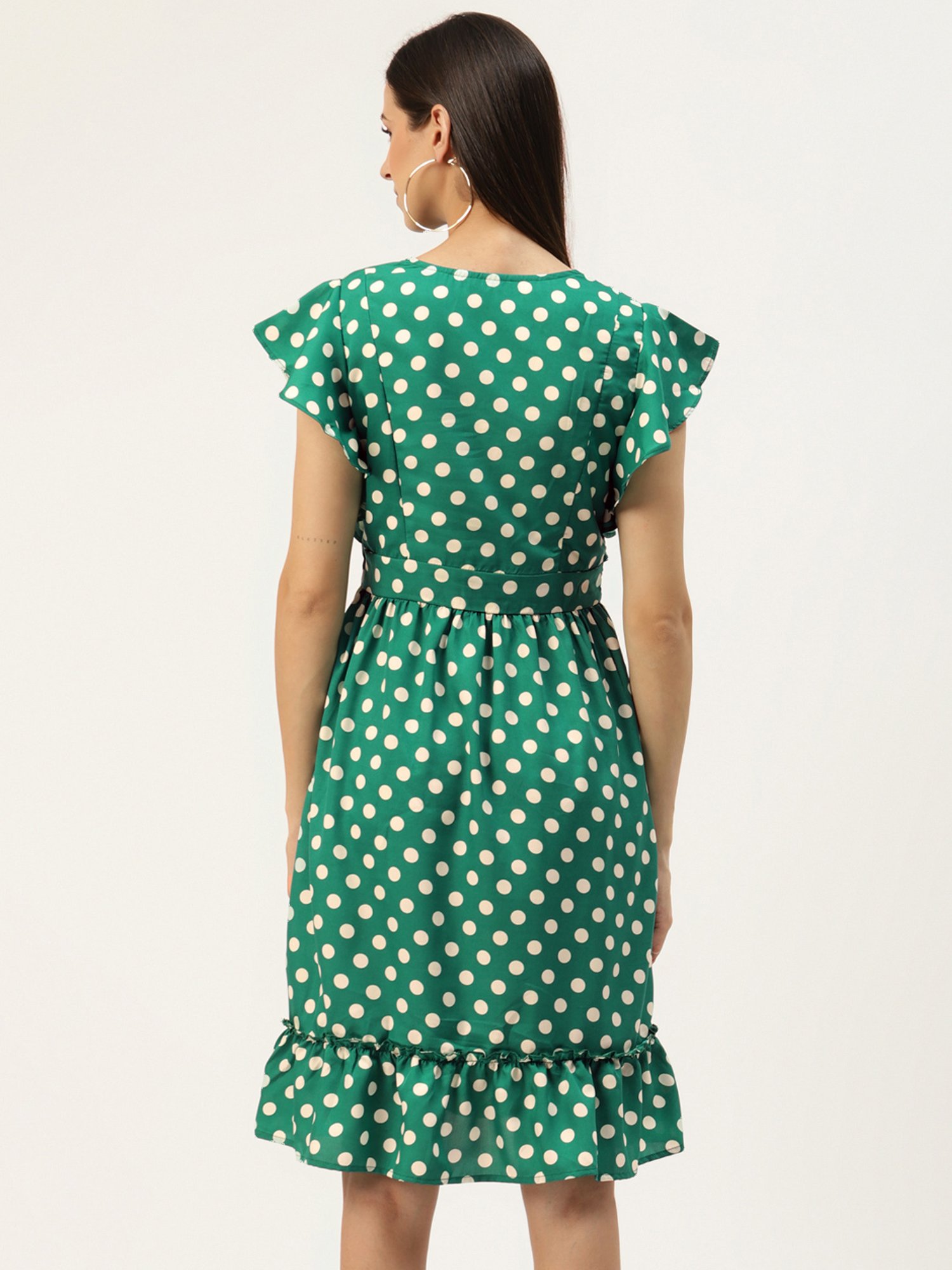 BRINNS Green Printed A Line Dress