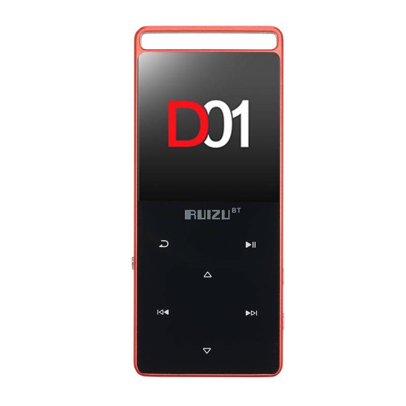 RUIZU D01 HiFi MP3 Player 4G/8G 1.8 inches Touch Button Voice Recorder FM E-Book Clock Video Pedometer USB BT Metal MP3 Music Player