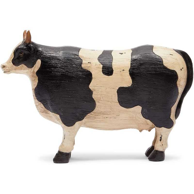 Farmlyn Creek Rustic Farm Animal Decor Cow Figurine Resin Statue 10.8"x7"x2.8"