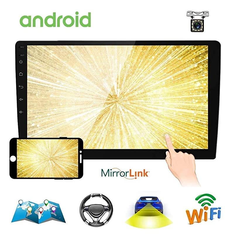 Inch Double Din Car Stereo 2 din Android Touch Screen Car Radio with Bluetooth Indash Head Unit Support FM/WiFi/Mirror Link/Backup Camera/DVR/USB/SWC Car Multimedia Player