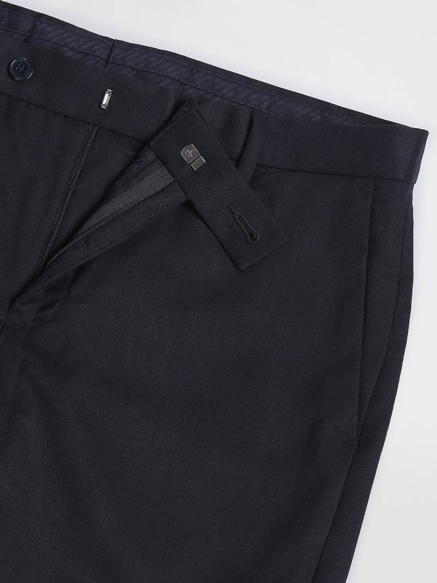 Arrow Navy Regular Fit Trousers