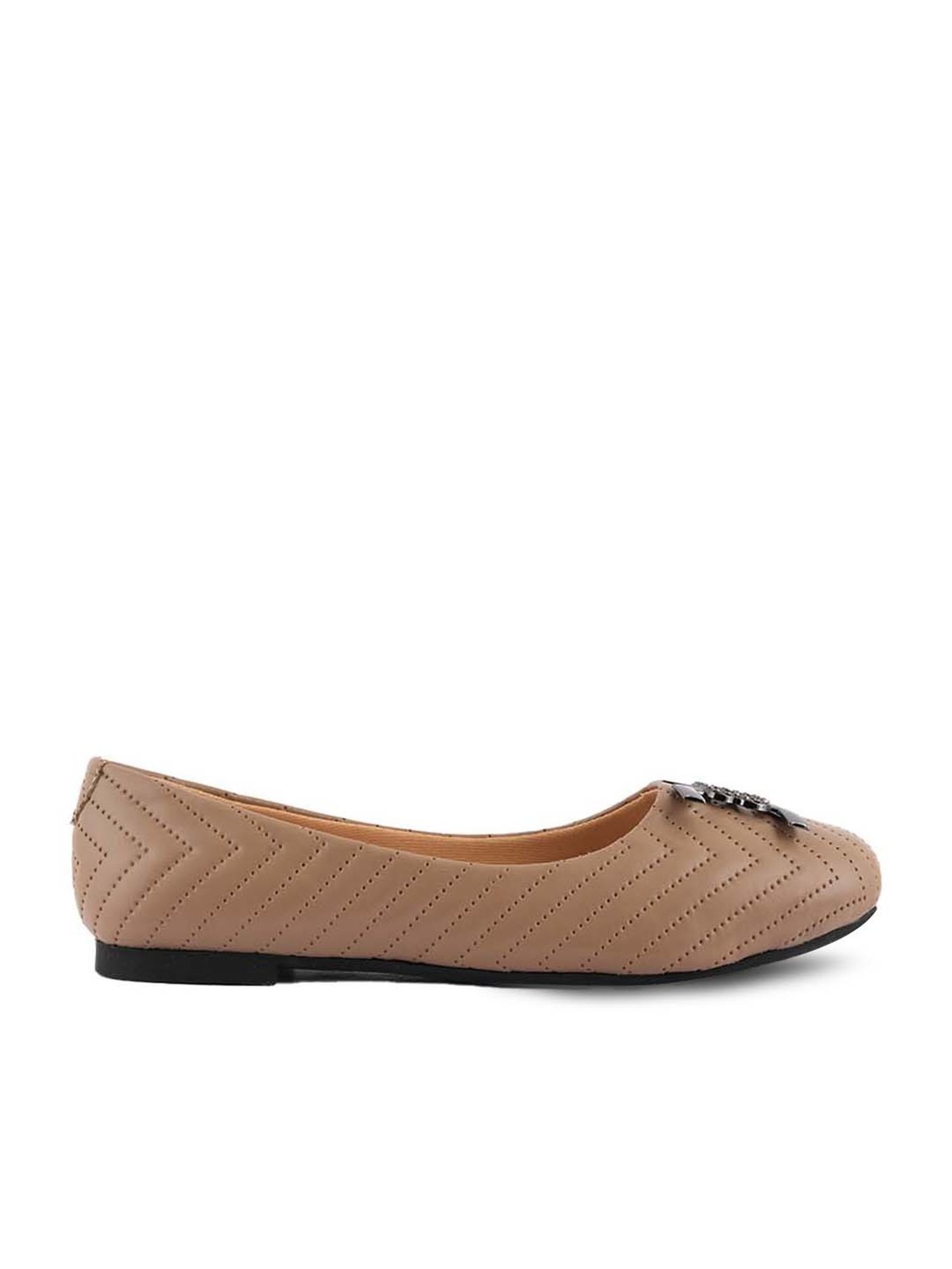 Scentra Women's Beige Flat Ballets