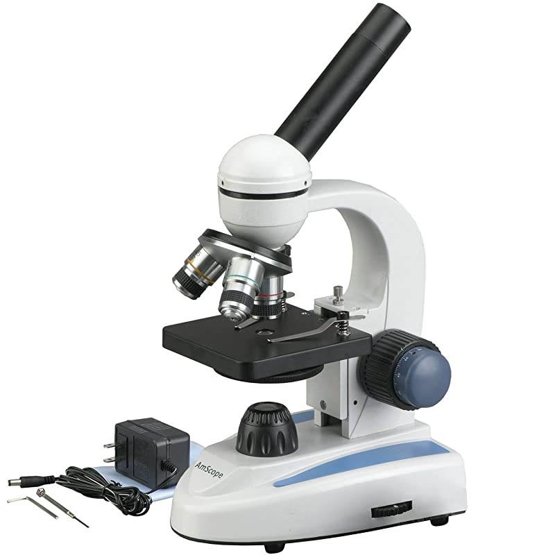 M158C Cordless Compound Monocular Microscope with WF10x and WF25x Eyepieces