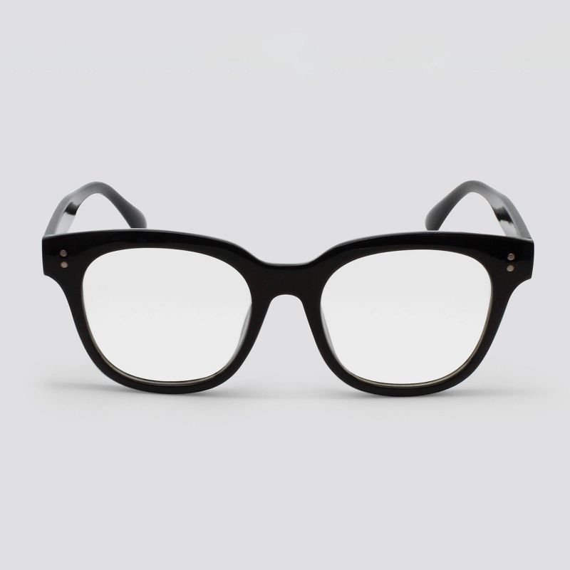 Women's Blue Light Filtering Square Plastic Sunglasses - Wild Fable™ Black