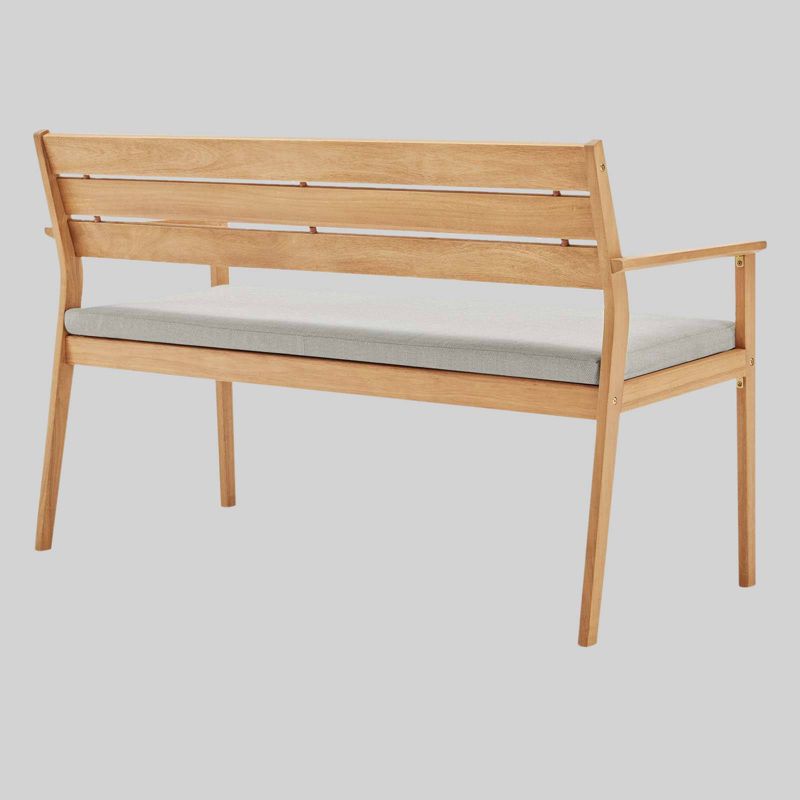 Viewscape Outdoor Patio Ash Wood Loveseat - Natural/Taupe - Modway